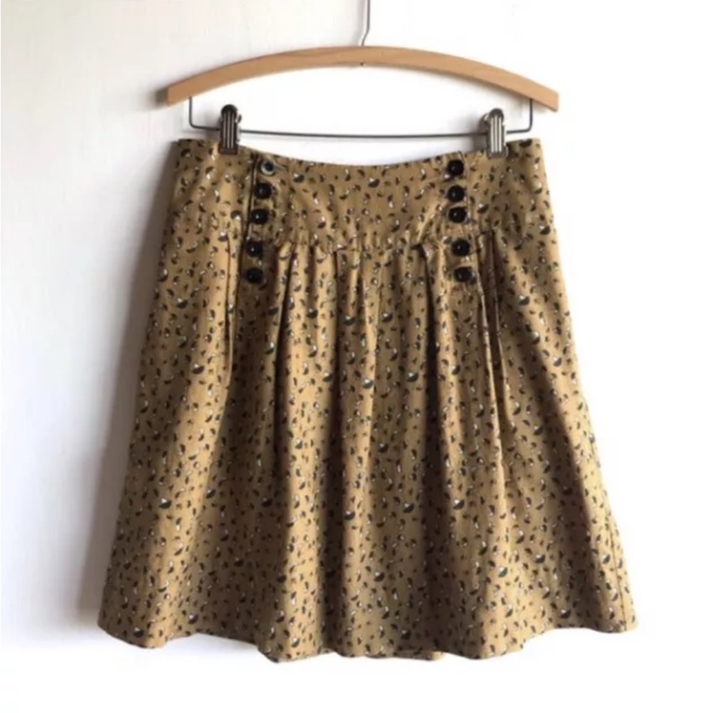 Urban Outfitters Skirt Button Pockets Mushroom Cottagecore Dark Academia Sz 0 XS